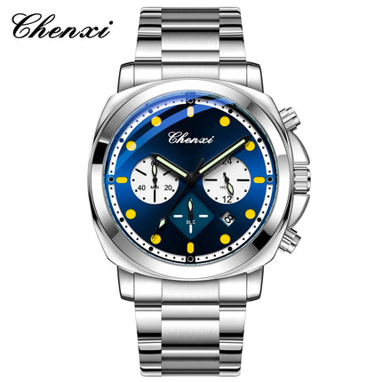 CHENXI Men's Watch Multifunctional Fashion Quartz with Calendar Luminous Display Men Watches Chronograph Business Wristwatch