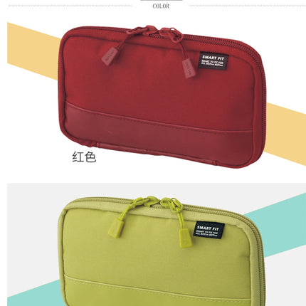 Lihit Lab Large Capacity PU Waterproof Pencil Case Big Pen Holder, Fabric Stationery & Sundry Bag for School Students