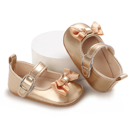 Spring and Autumn Baby Golden Princess Shoes Children's Soft soled Single Shoes Baby Girl Casual Shoes Baby Leather Shoes