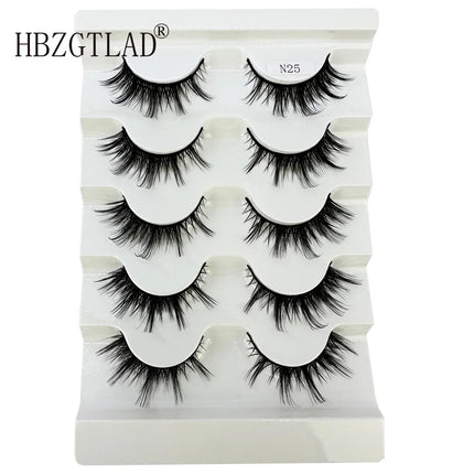 New 7 pairs of thick, 3D simulation mink fur fake eyelashesshort, dramatic fake eyelashes  wholesale full line fake eyelash make