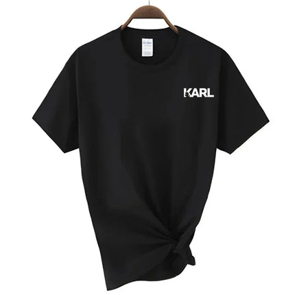 Fashion Casual Brand Karls T Shirt Men Women Cotton Short Sleeve O-neck Tshirt Men's Women's Summer Top Tee Shirt
