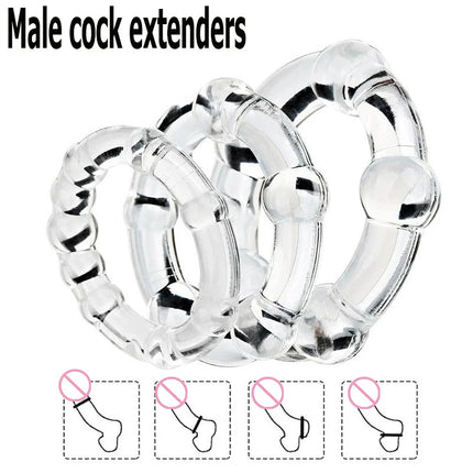 3 Pcs Silicone Cock Ring Set Delay Ejaculation Stronger Erection Penis Ring Enlargement Adult Sex Toys For Men 18+