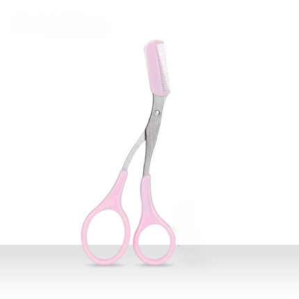 1Pc Safe Eyebrow Trimmer Black Eyebrow Scissors with Comb Hair Removal Shaver Eyebrows Shaping Makeup Tool  Stainless Steel 2025