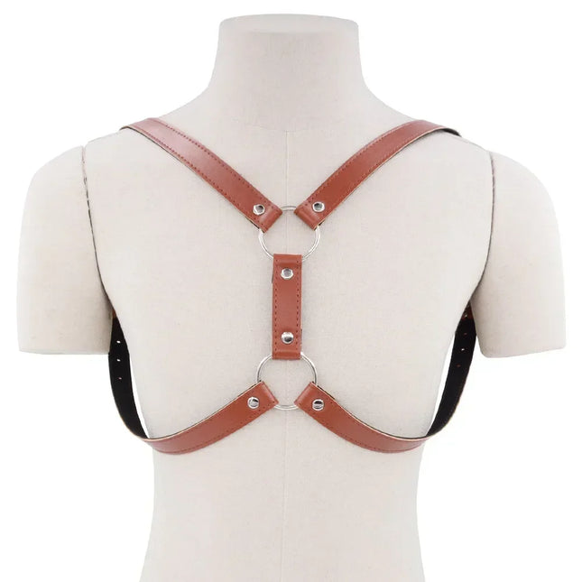 Men Harness Garter Belt Leather Harajuku Fetish Punk Harness Sex Toys For Man Erotic Body Bondage Sexy Lingerie Womens Rave Goth