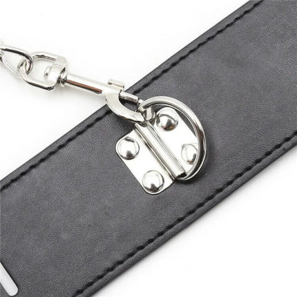 BDSM Adjustable Leather Handcuffs Lock Bondage Restraint Sex Toy Slave Tow Chain Erotic Feet Fetish Collar Erotic Accessories
