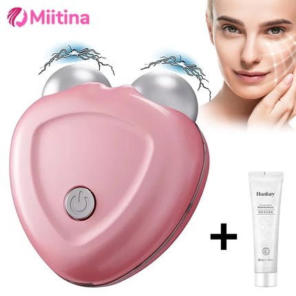 Microcurrent Face Lift Device Roller Mini Face Slimming Massager Portable EMS Delicate Contour Lifting Firming Facial Skin Gift