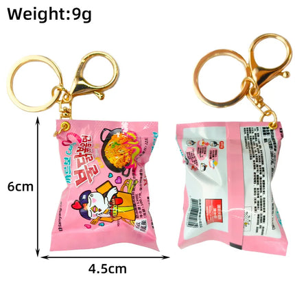 Simulation Instant Noodles Keychain On The Phone Mini Snacks Pendant Bag Pendant Jewelry Gifts