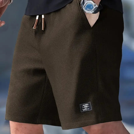 Men's Summer Casual Sports Shorts Plaid Checkered Loose Knee Length Shorts American Fashion Sports Street Shorts