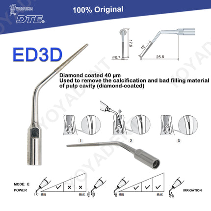 Woodpecker Tips DTE Dental Ultrasonic Endo Scaler Tips Scaling Tips Fit EMS UDS NSK SATELEC Scaler Handpiece Dentistry Tools