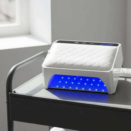 Illuminating Nail Curing Machine Large Space Battery-Powered Nail Lamp with Hand Rest Cosmetics Electronics 4 Timer Settings