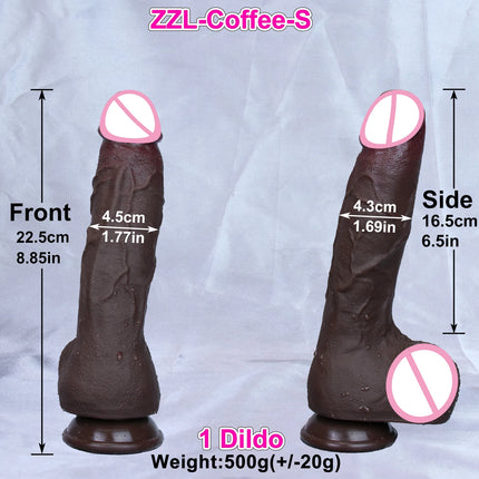 4 Sizes Realistic Soft Big Dildo Double Silicone Thick Huge Penis Woman Man Anal Sex Toy Gay Masturbation Suction Cup Dick