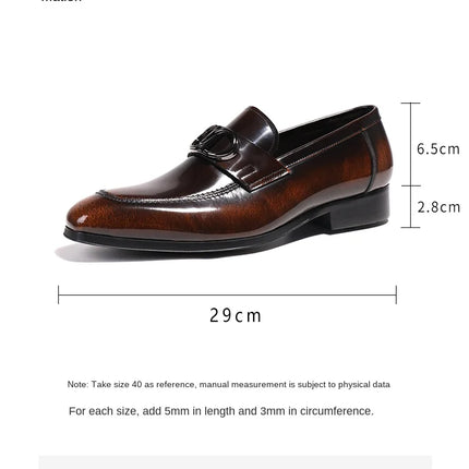 Men's Formal Shiny Handmade Leather Shoes Set Foot Business Casual Slip-on Shoe Shoes