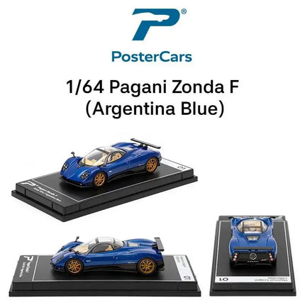 Postercars 1/64 Toy Car Model Lamborghini McLaren Bugatti Koenigsegg Pagani Aston Martin Diecast Vehicle Miniature Free Wheels