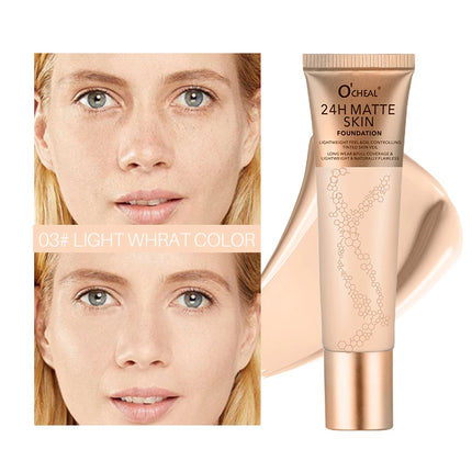 Natural liquid foundation, waterproof and sweat proof, durable makeup effect, multi color optional, create a natural foundation