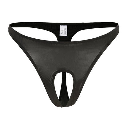 Mens G-string Briefs Lingerie Underwear Low Waist Open Front Pouch Butt Flaunting Fun Thong Ring Supporter Jockstraps Underpants