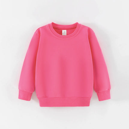 Autumn Spring Sweatshirt Kids Solid Color Hoodies Children Long Sleeve Sweatshirt Baby Boys Clothes Girls Tops