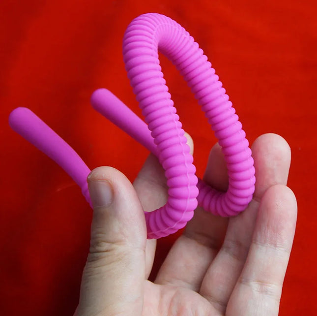 Silicone Labia Vagina Spreader, Ribbed Pussy Clit Orgasm Vaginal Lips Expander Expansion Holder, Clitoris Oral Enhancer Sex Toys