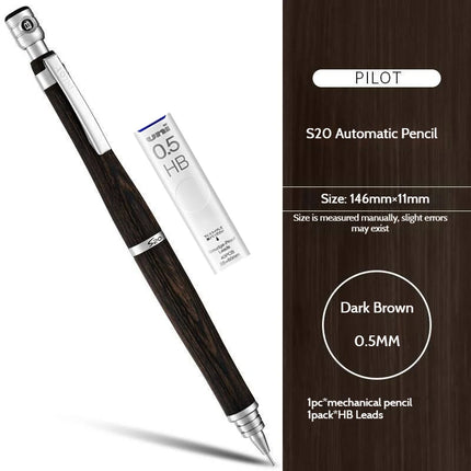 Japanese Pilot S20 Auto-Advance Mechanical Pencil,Premium Wood Body No Lead Breakage lapiseira profissional for drawing,writing