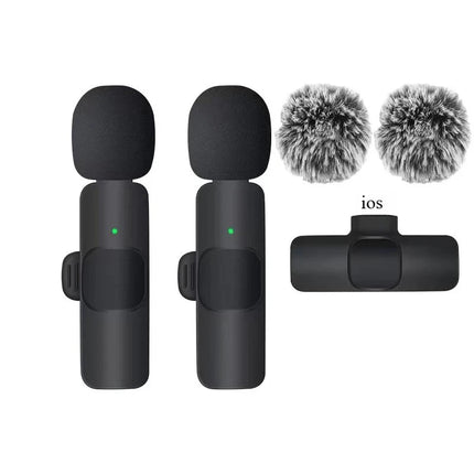 Wireless Lavalier Lapel Microphone for iPhone, iPad, Mini Video Recording Mic for Interview Video Podcast Vlog Noise Reduction