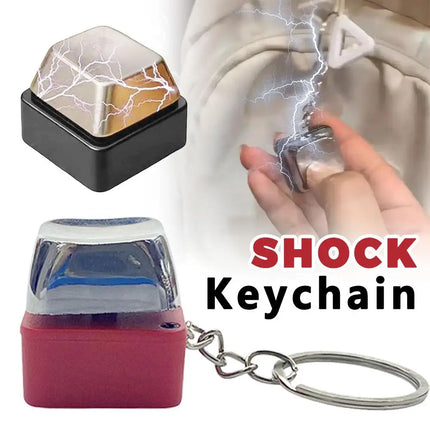 Portable Electric Trick Toy Keychain Discreet Hand Shock Prank Gadget Cool Funny Gifts for Friends