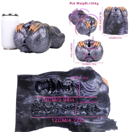 Big Animal Silicone Dog Mouth Male Masturbator Pocket Pussies Stroker Soft Deep Throat with 3D Textured Realistic Sex Toy ForMan