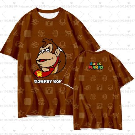 2026 Summer men women Sweet Princess Style Super Mario Peach T-Shirt Men Women Game Graphic Tee Breathable Quick Dry Casual Tops