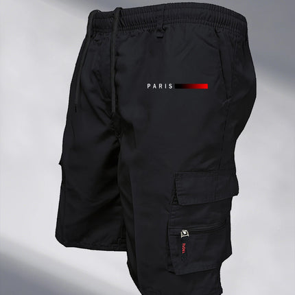 Men's Tactical Shorts Elastic Waist Cargo Work Shorts Men Outdoor Casual Street Style Jogging Shorts Loose Work Casual Shorts