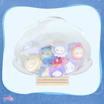 EMMA Secret Forest RUA RUA ZOO Animal Cute Soft Rabbit Sound Glass Jar Storage Display Toy Trendy Blind Box Display Case