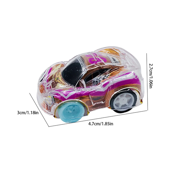 Double layered inertia color printed mini car, random style children's car toys, holiday gifts