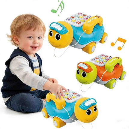 Musical Turtle Crawling baby Toys Interactive Baby Phone Toy with Piano Music Lights Toddlers Early Learning Educational gift