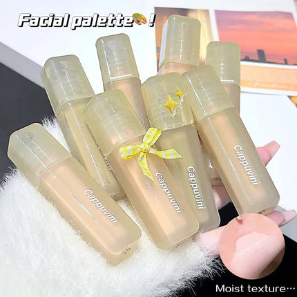 Velvet Matte Liquid Concealer Highlighter Long-Lasting Moisturize Cover Acne Marks Dark Circles Skin Brightening Makeup