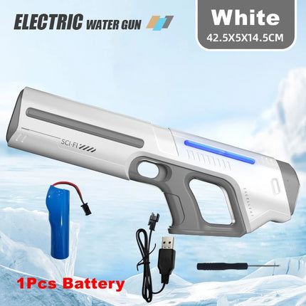 Electric Water Guns for Adults Powerful Squirt Automatic Suction Water Storage Gun Blasters Summer Pool Outdoor Game Toy Gift