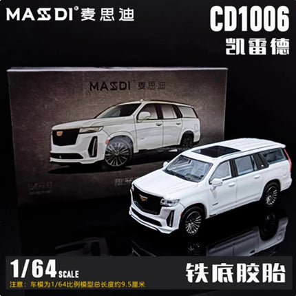 MASSDI 1:64 Scale Escalade/Suburban/CT6 Alloy Simulation Car Model Classic Adult Collection Static Display