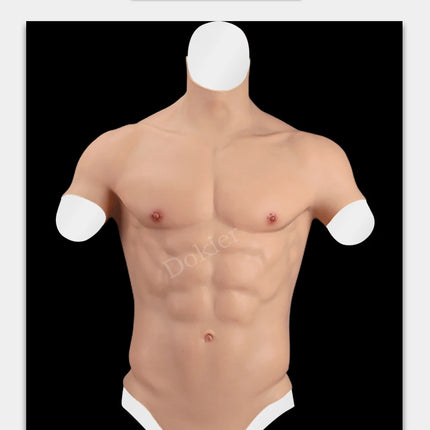 Dokier Silicone Realistic False Fake Muscle Belly Body for Cosplayers Artificial Simulation Muscle Chest Man Crossdressers - TOYS-SUCE