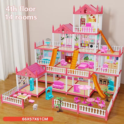 3D Assembly Diy Mini Toy House Accessories Villa Princess Castle Girl Birthday Gift Assembly Toy House