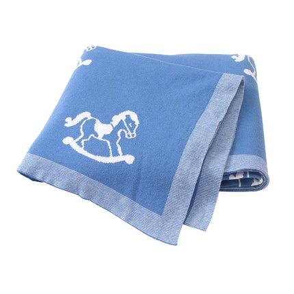 Baby Blankets Knitted Newborn Swaddle Stroller Bedding Wrap Cartoon Alpaca Infantil Boys Girls Receiving Blanket Children Quilts