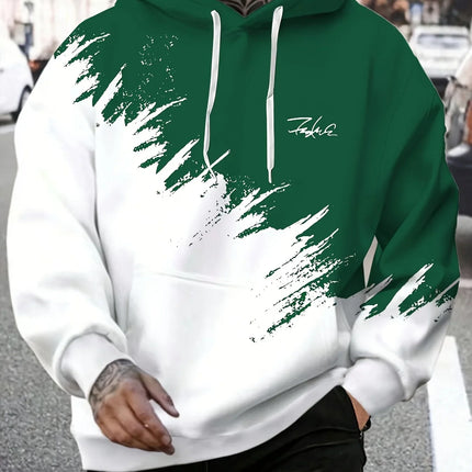 Casual and fashionable men's hoodie and kangaroo pocket casual long-sleeved hoodie for outdoor use