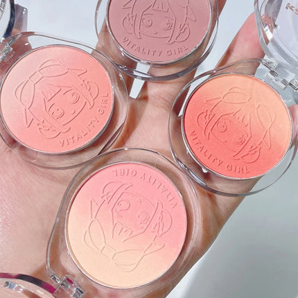 Kakashow Youthful Gradient Blush - Natural Nude Shade,  Easy-to-Blend Formula with Long-lasting Matte Finish,