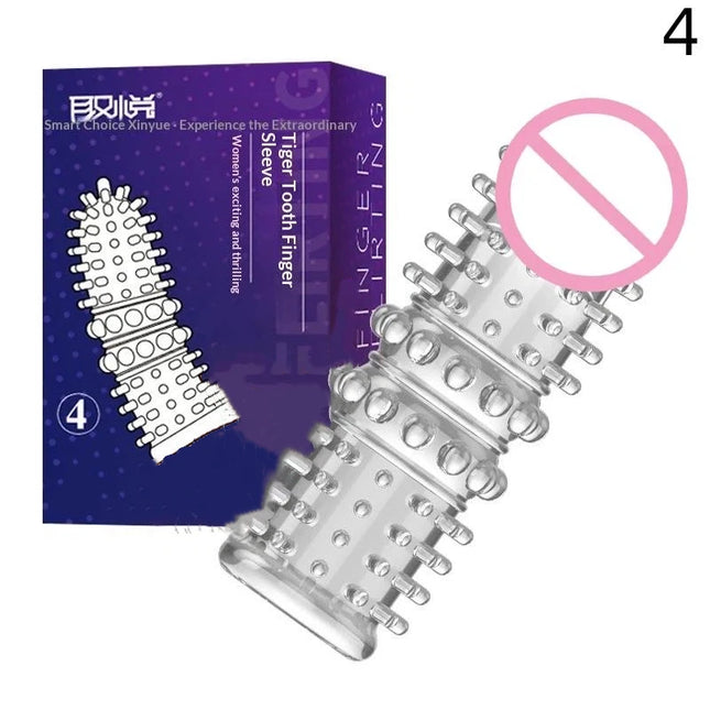 【AD】Silicone Finger Sleeve No Vibrators G Spot Orgasm Massage Clitoris Stimulator Masturbators Anal Sex Toys For Woman beginner