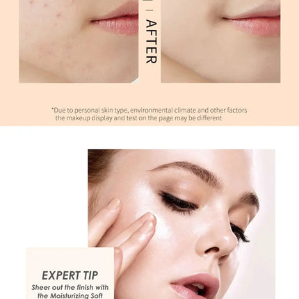 Liquid foundation - Oil-control & long-lasting matte finish, water-resistant, even out skin tone - Perfect natural Korean makeup