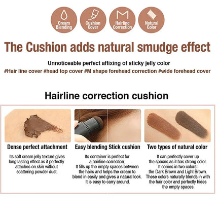 14 Color Temporary Hairline Powder Stick,Waterproof Hairline Filling Powder,Hair Shadow Powder,Hair Shading Sponge Pen