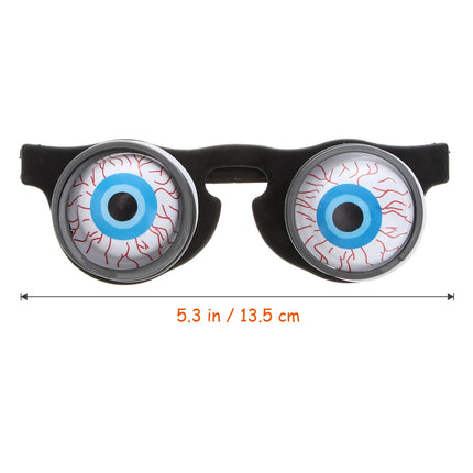 Horror Eyeball Glasses Funny Novelty Spring Attached Dancing Eyes for Adults Kids Halloween Costume Party Favor Prank Gag Gift