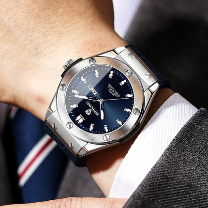 BINBOND Top Brand Business Classic Men's Watches Waterproof Date Week Luxurious Luminous Multifunction Fashion Male Quartz Watch