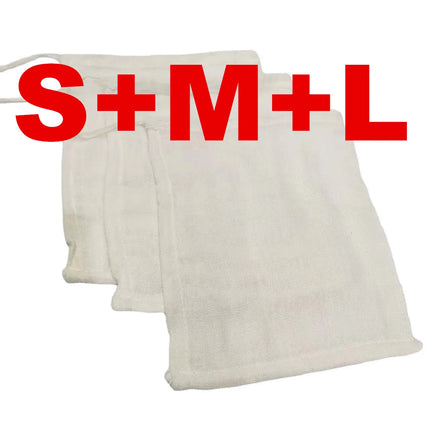 Reusable Cheese Cloth Filter Bags for Tea Yogurt Cold Brew Milk Tea Strainers Soap Herbs Spice Strainers Muslin Drawstring Bags
