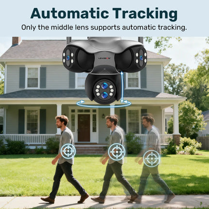 LS VISION 10K 30MP Outdoor WiFi IP Camera 6 Len 5 Screen 360° 10X Zoom PTZ Security Cam Auto Tracking CCTV Wireless Surveillance