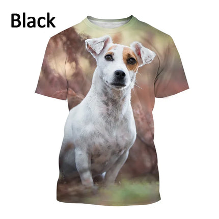 Men's T Shirts For Men Animal Dog Jack Russell Terrier Tee Anime Graphic Summer Unisex Adults' 3D Print Casual Oversized Tops
