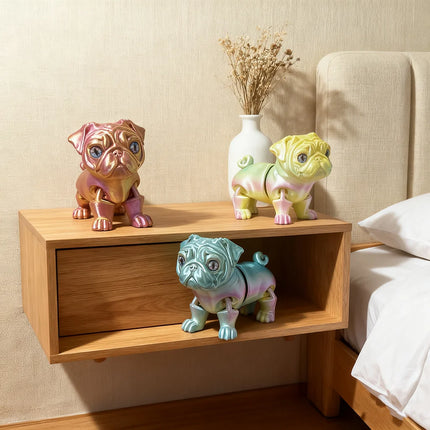 3D Printed Dog Statue, Flexible 3D Printed Animal, Colorful Figurines Statue, Gifts, 24Cm/9.45In, 15Cm/5.91In