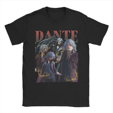 Classic Game DMC Devil May Cry Vergil Peripherals for Fans Tee Women Men Fashion Cotton T-Shirt Round Collar Oversize Casual Top