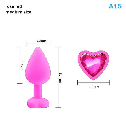 【AD】Metal Anal Plug Heart Crystal Beginner To Expert Butt Plug Adult Toy Tail Female/Male Dildos Sex Toys Couples Adults Game