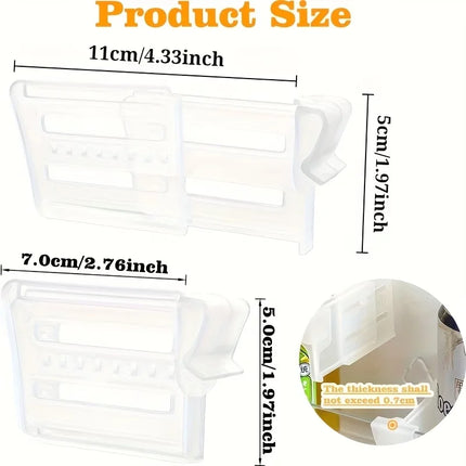 6/12pcs Refrigerator Storage Divider Side Door Storage Partition Expandable Baffle Dividers Kitchen Bottle Shelf Organizer